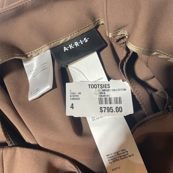 Akris Tapered Women's Pants Olive Green Size 4 NWT - Picture 2 of 6